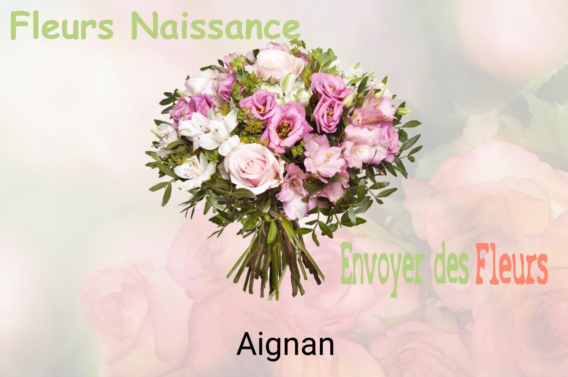 Bouquet de fleurs de naissance livré à Aignan